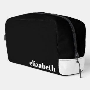 Trousse De Toilette Noir avec nom blanc