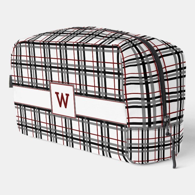 Trousse De Toilette Noir blanc et rouge (Coin droit)
