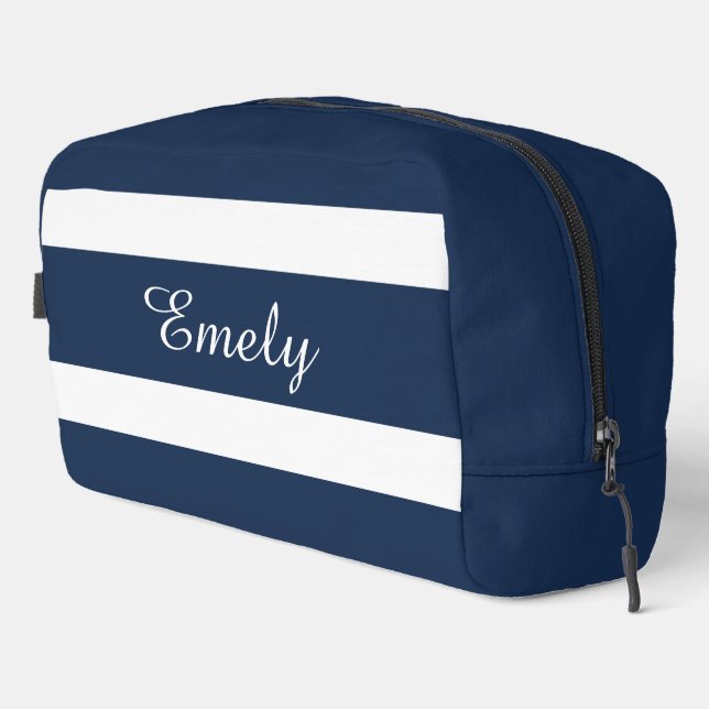 Trousse De Toilette Nom bleu moderne (Coin droit)