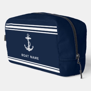 Trousse De Toilette Nom de bateau d'ancre nautique personnalisé