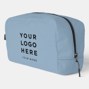 Trousse De Toilette Nom de logo d'entreprise bleu poussiéreux Instagra