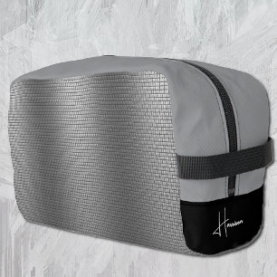 Trousse De Toilette Nom Effet de grille métallique brillante Mascul