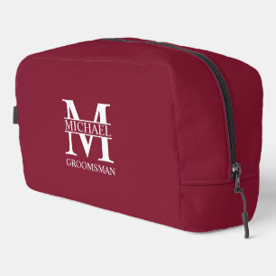 Trousse De Toilette Nom et monogramme du Groomsman personnalisé