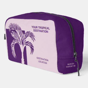 Trousse De Toilette Nom et texte personnalisés Vacances tropicales