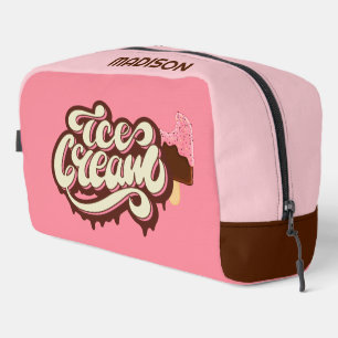 Trousse De Toilette Nom personnalisé Crème glacée
