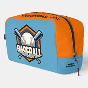 Trousse De Toilette Nom personnalisé et base-ball couleur