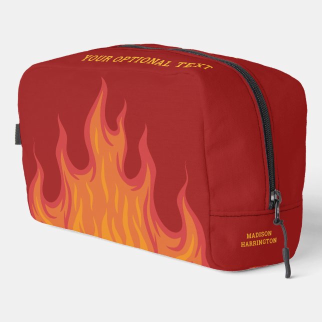 Trousse De Toilette Nom personnalisé / Pompier de texte (Coin droit)