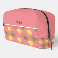 Nom personnalisé souris et motif rose fromage