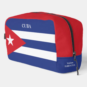 Trousse De Toilette Nom personnalisé & Texte Cuba Indicateur