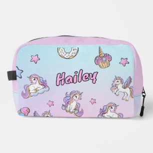 Trousse De Toilette Nom personnalisé Unicorn Kids Back to School
