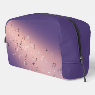 Trousse De Toilette Notes musicales en rose et violet clair de lune