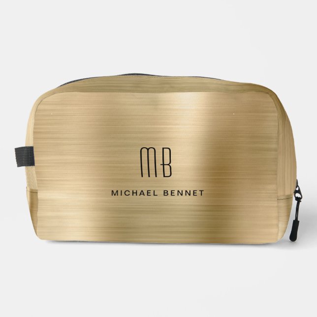Trousse De Toilette Or Moderne Monogramme (Recto)