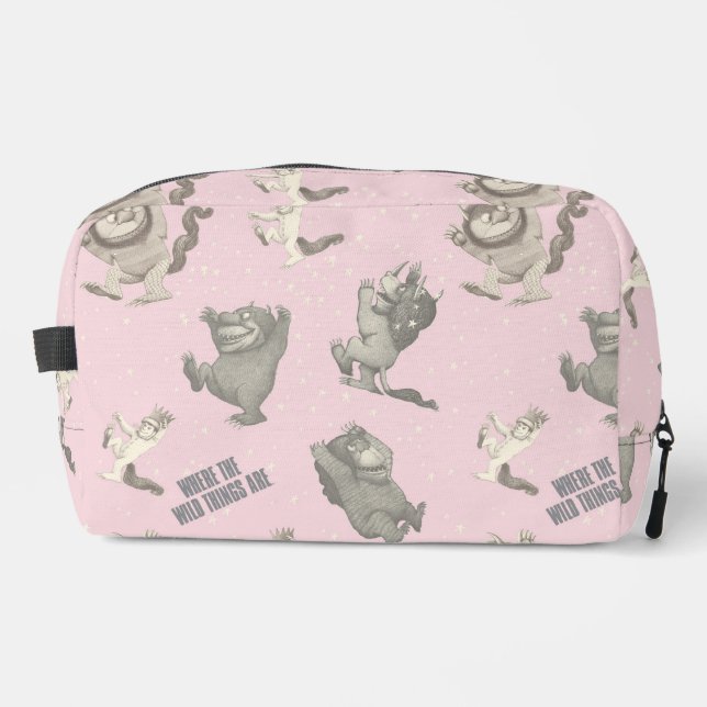 Trousse De Toilette Où sont les monstres Pink Star Pattern (Recto)