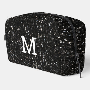 Trousse De Toilette Paillettes scintillantes noir et blanc Monogramme