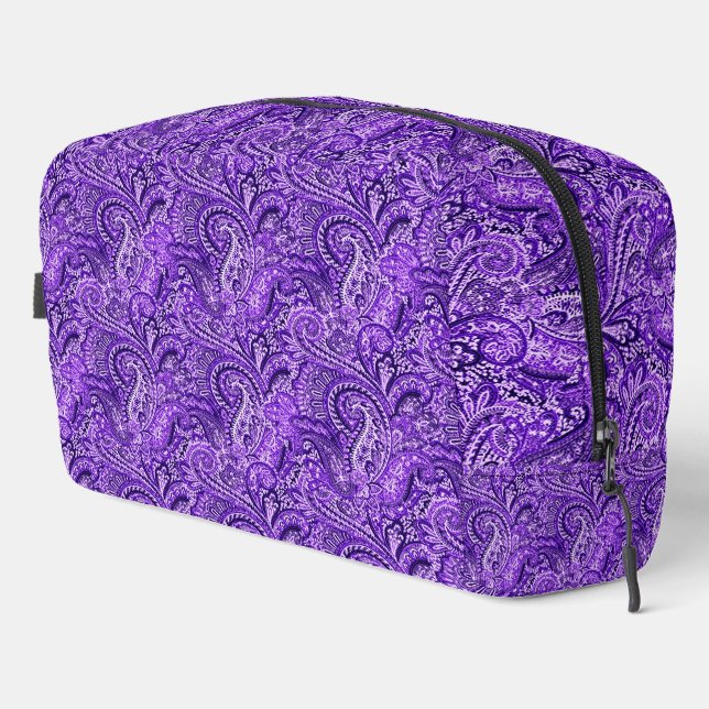 Trousse De Toilette Paisley violet vibrant (Coin droit)