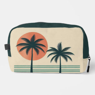 Trousse De Toilette Palmier tropical rétro/vintage