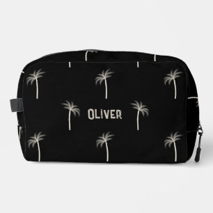 Trousse De Toilette Palmiers tropicaux personnalisés Nom personnalisé