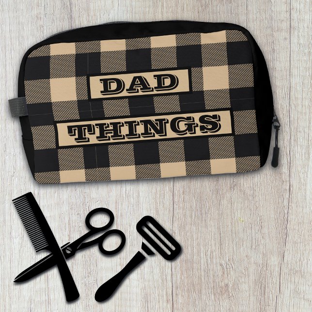 Trousse De Toilette Papa, les choses Plaid Motif Toilette Hommes (Créateur téléchargé)