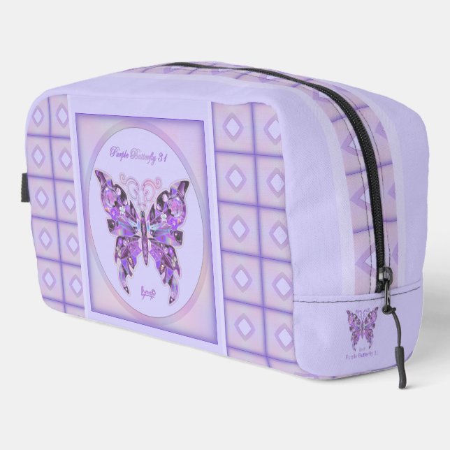 Trousse De Toilette Papillon pourpre 31 (Coin droit)