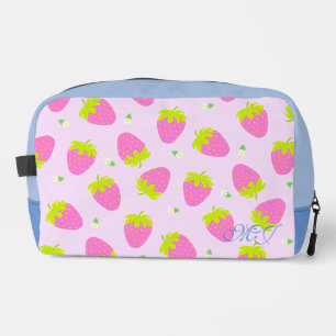 Trousse De Toilette Pastel aux fraises rose