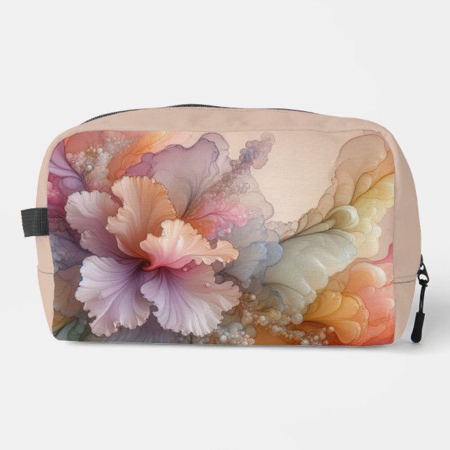 Trousse De Toilette Paysage de Nuages Floraux Abstrait Lavande Pastel (Recto)