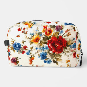 Trousse De Toilette Peint Е légant & Délicat Fleurs d'été colorées