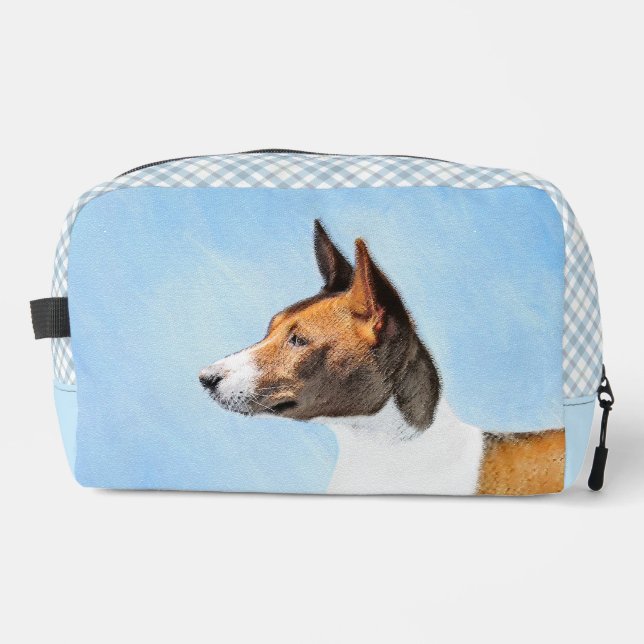 Trousse De Toilette Peinture Basenji Châtaignier Rouge Brindle mignon  (Recto)