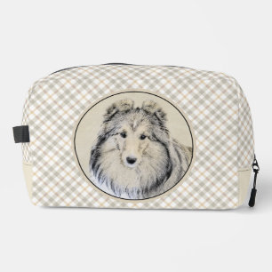 Trousse De Toilette Peinture de chiot Shetland Sheepdog Art de chien S