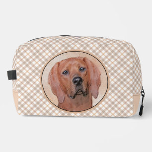 Trousse De Toilette Peinture de Redbone Coonhound Chiot Art Original M