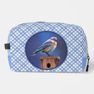 Trousse De Toilette Peinture féminine d'oiseau bleu de l'Est Art d'ori