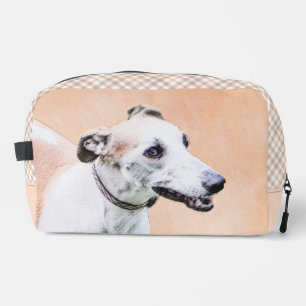 Trousse De Toilette Peinture Greyhound Cute Rouge Blanc Original Chien
