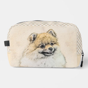 Trousse De Toilette Peinture Poméranienne Orange Pom Original Chien Ar