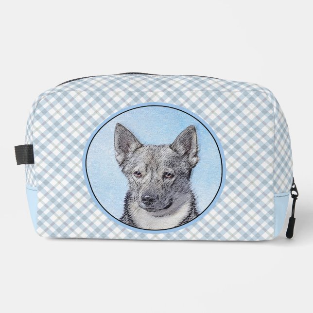 Trousse De Toilette Peinture suédoise Vallhund Cute Original Chien Art (Recto)