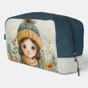 Trousse De Toilette Peinture Whimsical Aquarelle fille en hiver