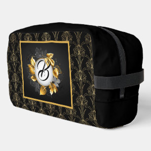 Trousse De Toilette Perle noire Art Déco monogrammée