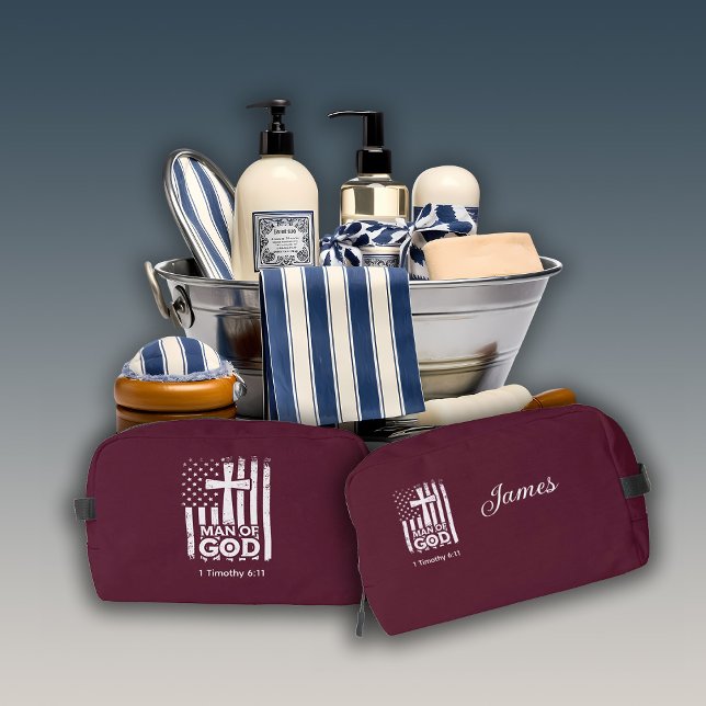 Trousse De Toilette Personalized Faith-Based Man of God (1 Timothy 6:1 (Créateur téléchargé)
