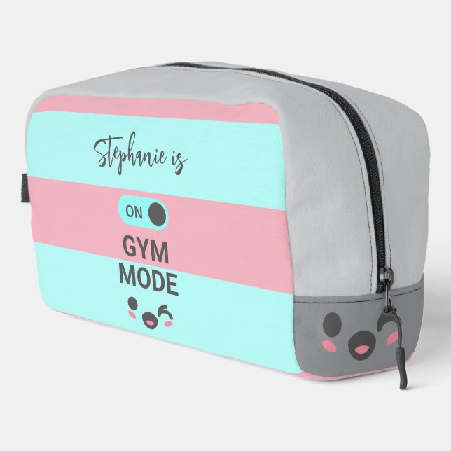 Trousse De Toilette Personalized On Gym Mode Fun Cute Chic (Coin droit)