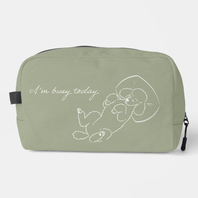 Trousse De Toilette Personalized Sage Green Poodle Dog Mom Gift (Recto)
