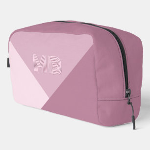 Trousse De Toilette Personnalisé Mauve Taupe Dusté Rose rose pâle