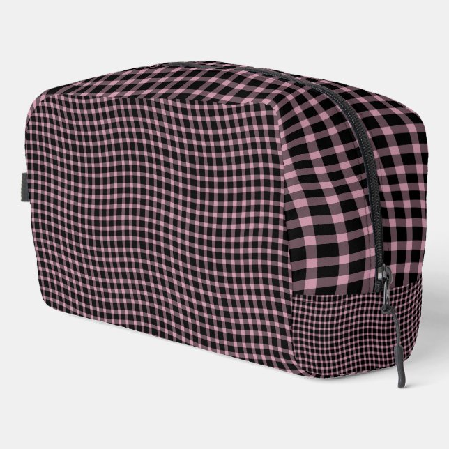 Trousse De Toilette Pink Purple Plaid Checker Seamless Pattern Toiletr (Coin droit)