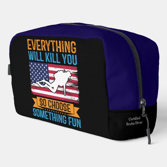 Trousse De Toilette Plongez Profondément Avec Un Esprit Joyeux (Coin droit)