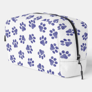 Trousse De Toilette Poches de Doodle, Paws de Chien, Paws Bleus de Mar