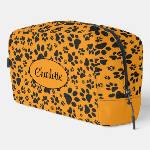 Trousse De Toilette Pois de chien noir et blanc Pointe Polka sur dahli