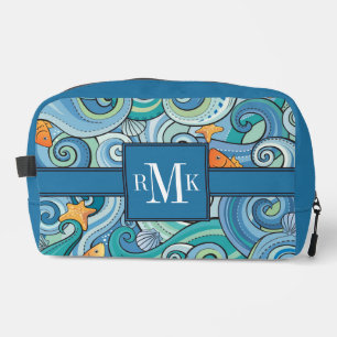 Trousse De Toilette Poisson Parmi Le Motif Des Vagues