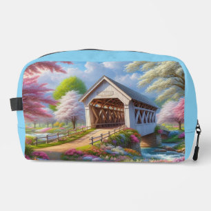 Trousse De Toilette Pont fleuri/ressort coloré et rivière