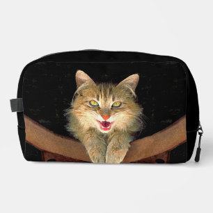 Trousse De Toilette Portrait de chat tigré fou, peinture originale mig