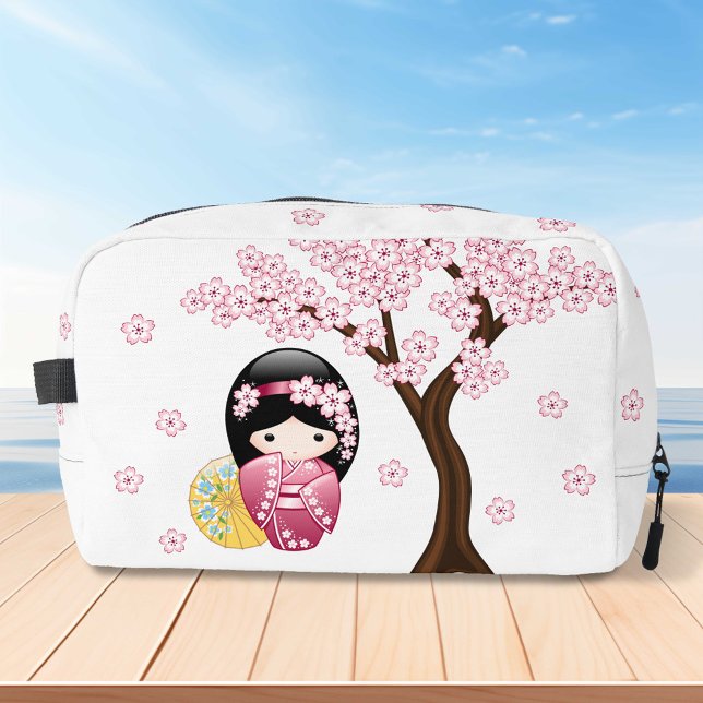 Trousse De Toilette Poupée Kokeshi Printemps - Cute Japonaise Geisha G (Créateur téléchargé)