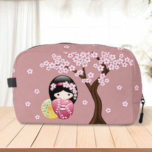 Trousse De Toilette Poupée Kokeshi Printemps - Cute Japonaise Geisha R