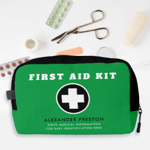 Trousse De Toilette Premiers soins modernes Croix verte Sécurité médic