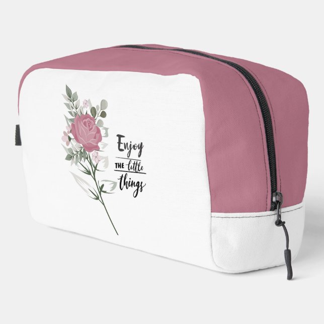 Trousse De Toilette Profitez des petites choses Rose rose (Coin droit)